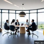 Home 18 미디어 플래너의 팀 리더십 기술 - A diverse media planning team engaged in a lively brainstorming session in a modern, bright office s...